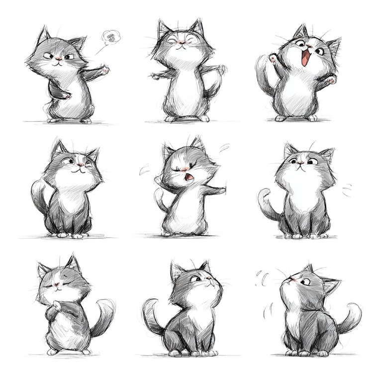 Moving Cat Emoticon Vinyl Car Decal Sticker – Waterproof & UV-Resistant 3.4133333333333336"