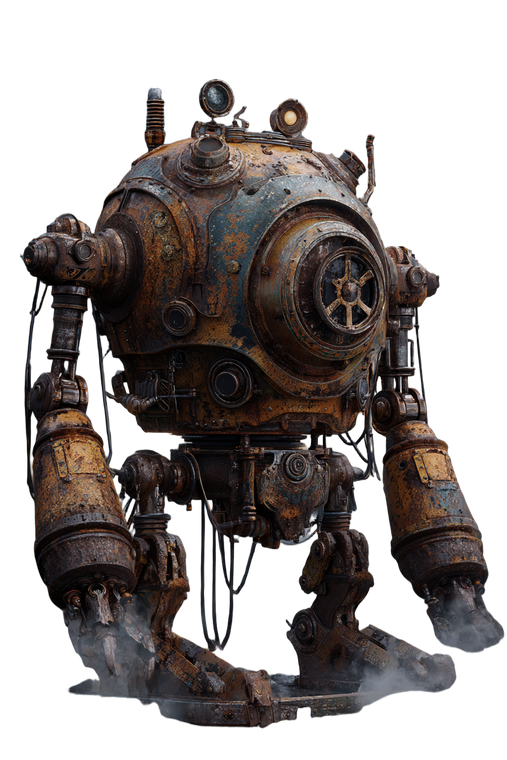 Dieselpunk Mine Robot Vinyl Car Decal Sticker – Waterproof & UV-Resistant 4.4