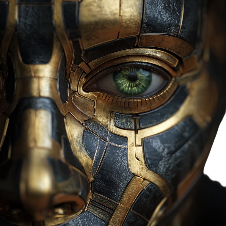 Metallic Christ Robot Vinyl Car Decal Sticker – Waterproof & UV-Resistant 3.4133333333333336"