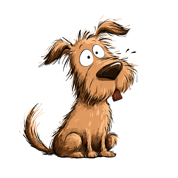 Dog Eating Chocolate Vinyl Car Decal Sticker – Waterproof & UV-Resistant 3.4133333333333336"