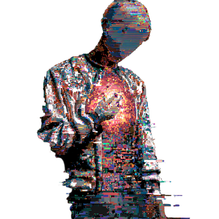 Glitched Doppelganger Vinyl Car Decal Sticker – Waterproof & UV-Resistant 3.4133333333333336"