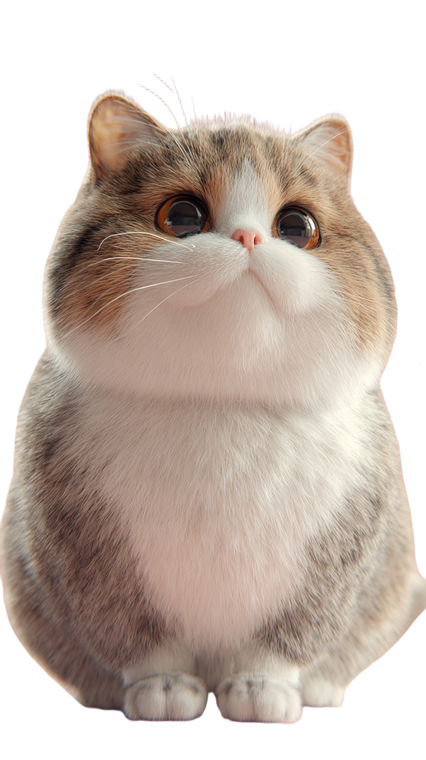 Chubby Silly Cat Vinyl Car Decal Sticker – Waterproof & UV-Resistant 9.706666666666667"