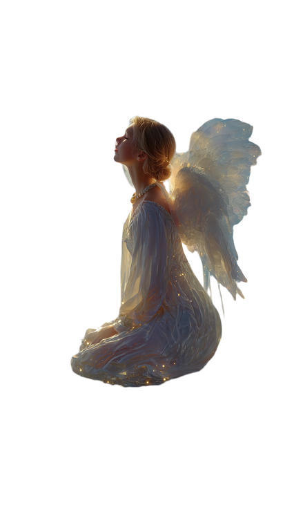 Peaceful Angel V3 Vinyl Car Decal Sticker – Waterproof & UV-Resistant 9.706666666666667"