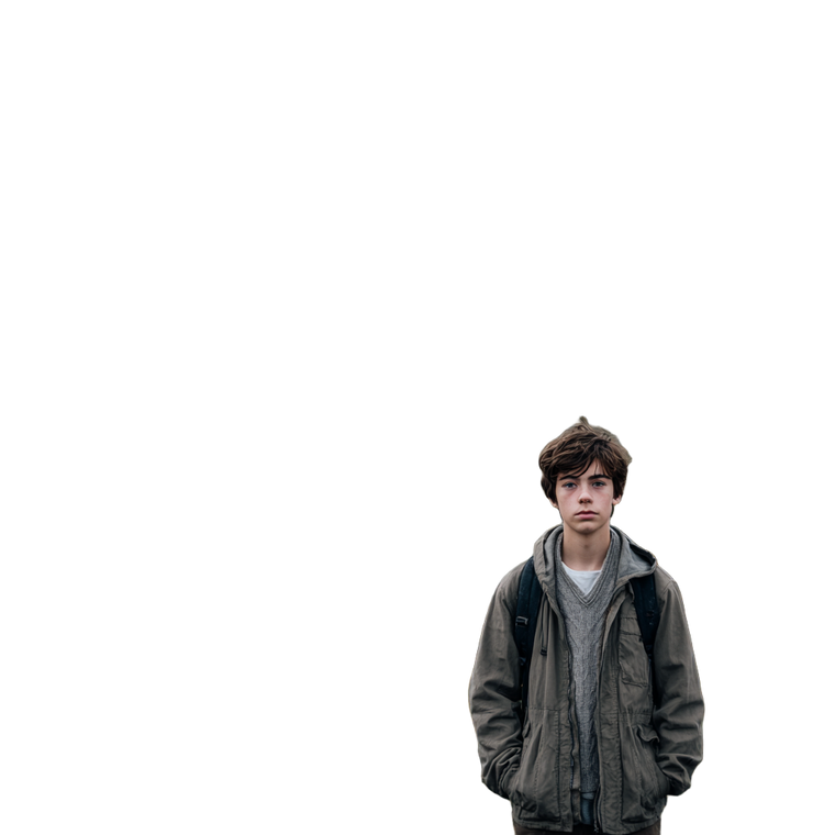 Student In Wilderness Vinyl Car Decal Sticker – Waterproof & UV-Resistant 3.4133333333333336"