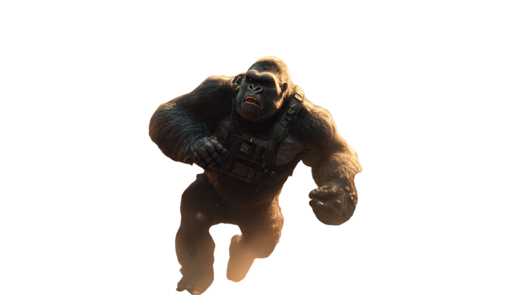 Gorilla Battle Royale Vinyl Car Decal Sticker – Waterproof & UV-Resistant 2.72"