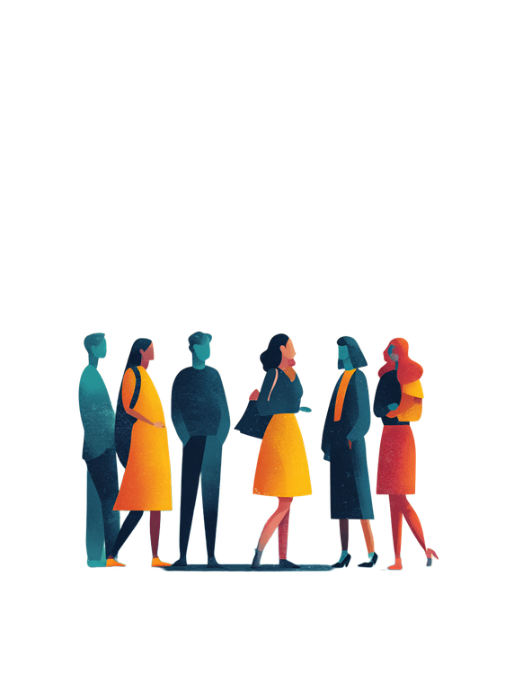Diverse People Connecting Vinyl Car Decal Sticker – Waterproof & UV-Resistant 8.213333333333333"