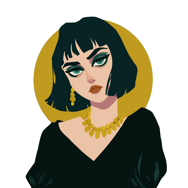 Quirky Cleopatra Vinyl Car Decal Sticker – Waterproof & UV-Resistant 3.4133333333333336"