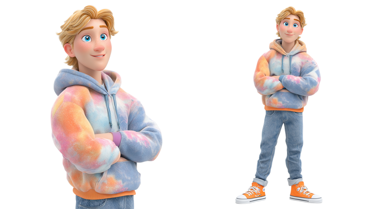 Blonde Disney Man Vinyl Car Decal Sticker – Waterproof & UV-Resistant 2.72"
