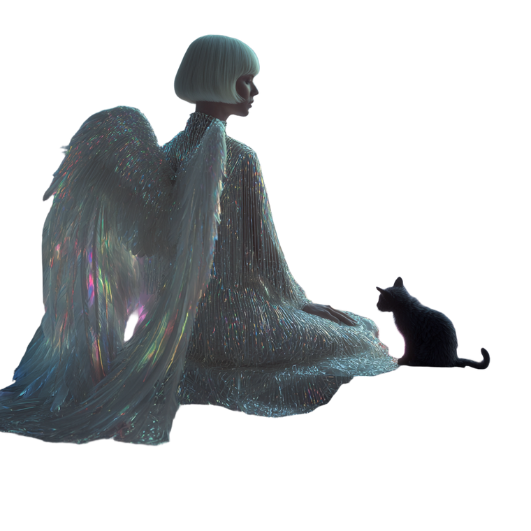 Luminous Angel Portrait Vinyl Car Decal Sticker – Waterproof & UV-Resistant 3.4133333333333336"