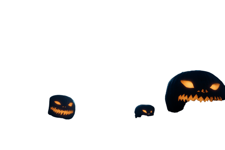 Scary Glowing Pumpkins Vinyl Car Decal Sticker – Waterproof & UV-Resistant 2.986666666666667"