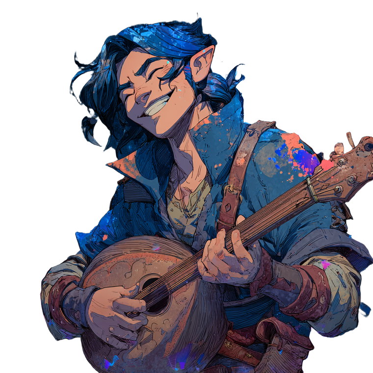 Half-Elf Bard V5 Vinyl Car Decal Sticker – Waterproof & UV-Resistant 6.826666666666667"