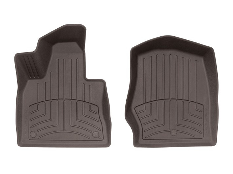 2020-2021 Ford Explorer Floor Liner | Cocoa Thermoplastic Elastomer | Laser Measured, Extreme Weather Resistant, Anti-Skid, Fluid Lock, 2 Piece Set