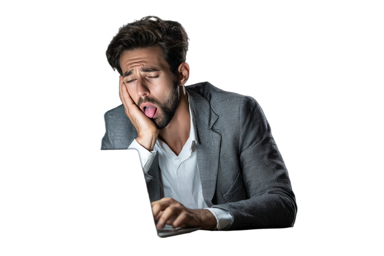 Tired Home Worker Vinyl Car Decal Sticker – Waterproof & UV-Resistant 2.986666666666667"