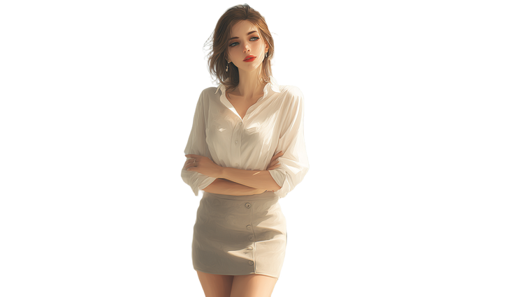 Office Woman V3 Vinyl Car Decal Sticker – Waterproof & UV-Resistant 5.4