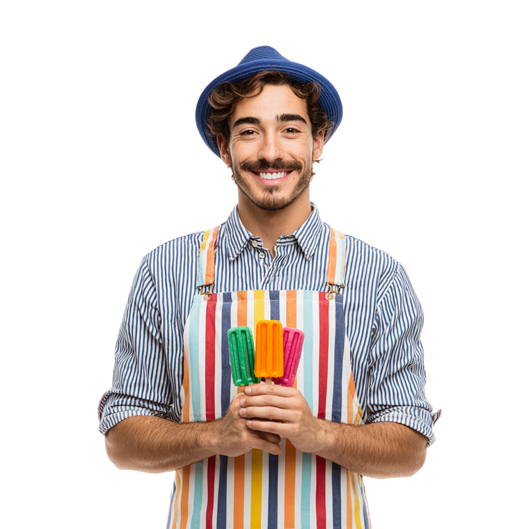 Popsicle Vendor Vinyl Car Decal Sticker – Waterproof & UV-Resistant 3.4133333333333336"