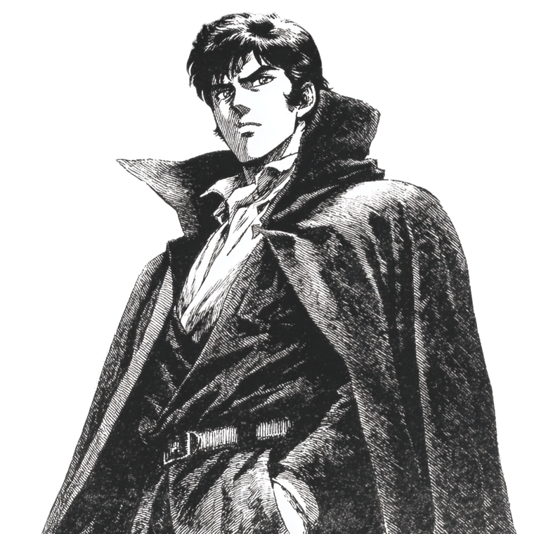 Vampire Manga Hunter Vinyl Car Decal Sticker – Waterproof & UV-Resistant 3.4133333333333336"