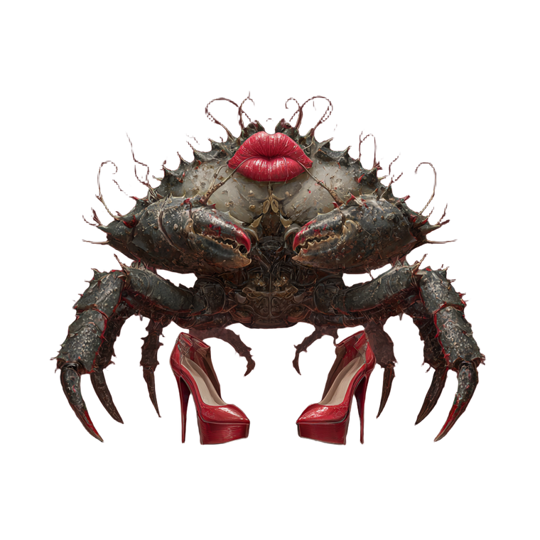 Greasy Crab Monster Vinyl Car Decal Sticker – Waterproof & UV-Resistant 3.4133333333333336"