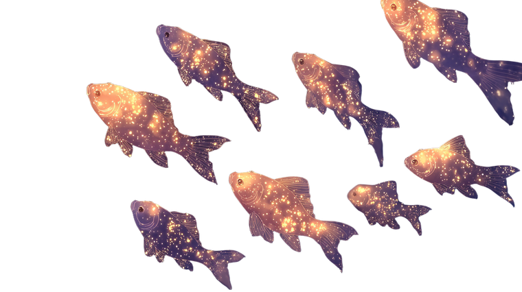 Stellar Constellation Fish Vinyl Car Decal Sticker – Waterproof & UV-Resistant 5.4