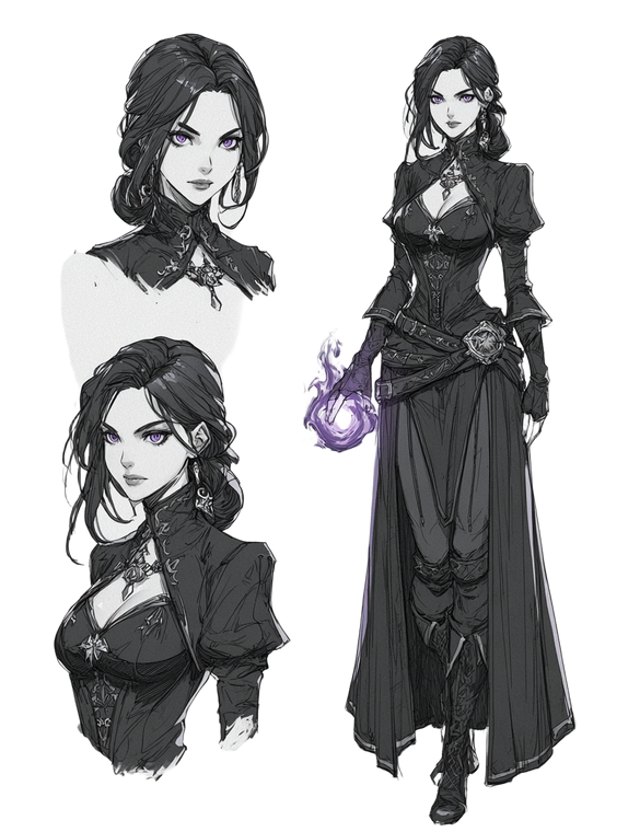 Victorian Warlock Woman Vinyl Car Decal Sticker – Waterproof & UV-Resistant 4.16"