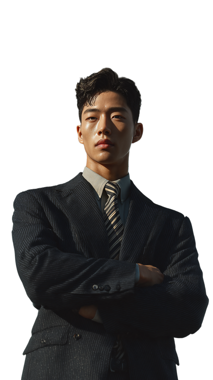 Confident Korean Executive Vinyl Car Decal Sticker – Waterproof & UV-Resistant 4.8533333333333335"