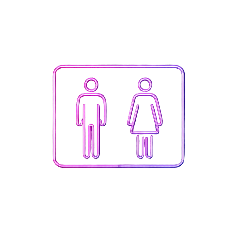 Neon Toilet Sign Vinyl Car Decal Sticker – Waterproof & UV-Resistant 3.4133333333333336"