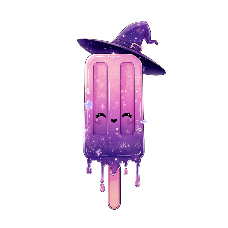 Witchy Summer Popsicle Vinyl Car Decal Sticker – Waterproof & UV-Resistant 3.4133333333333336"
