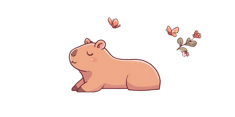 Cute Capybara Relaxing V2 Vinyl Car Decal Sticker – Waterproof & UV-Resistant 5.12"