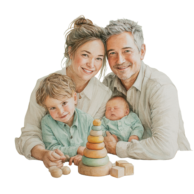 Family Portrait V41 Vinyl Car Decal Sticker – Waterproof & UV-Resistant 3.4133333333333336"