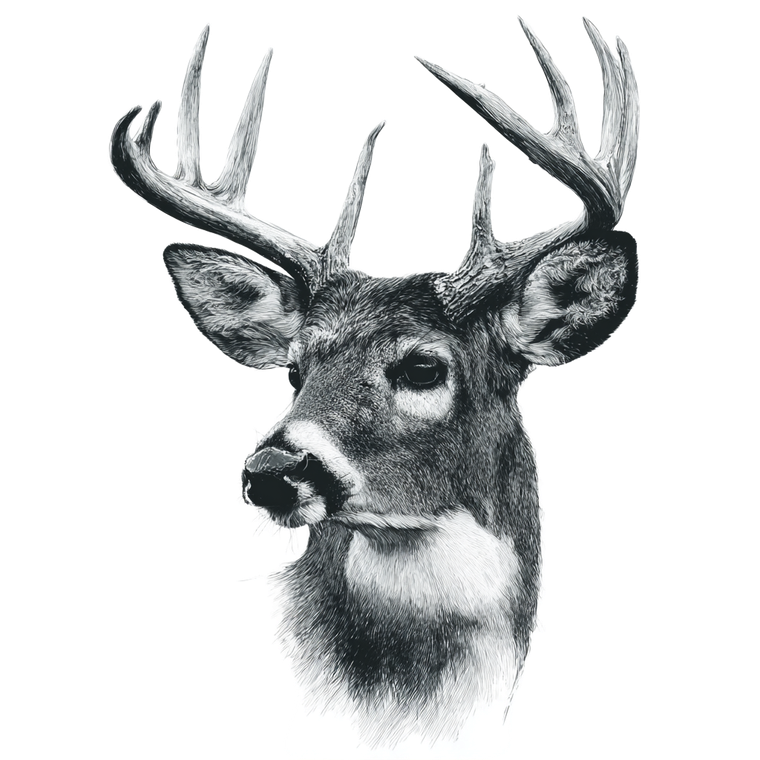 White-Tailed Deer Buck Vinyl Car Decal Sticker – Waterproof & UV-Resistant 3.4133333333333336"