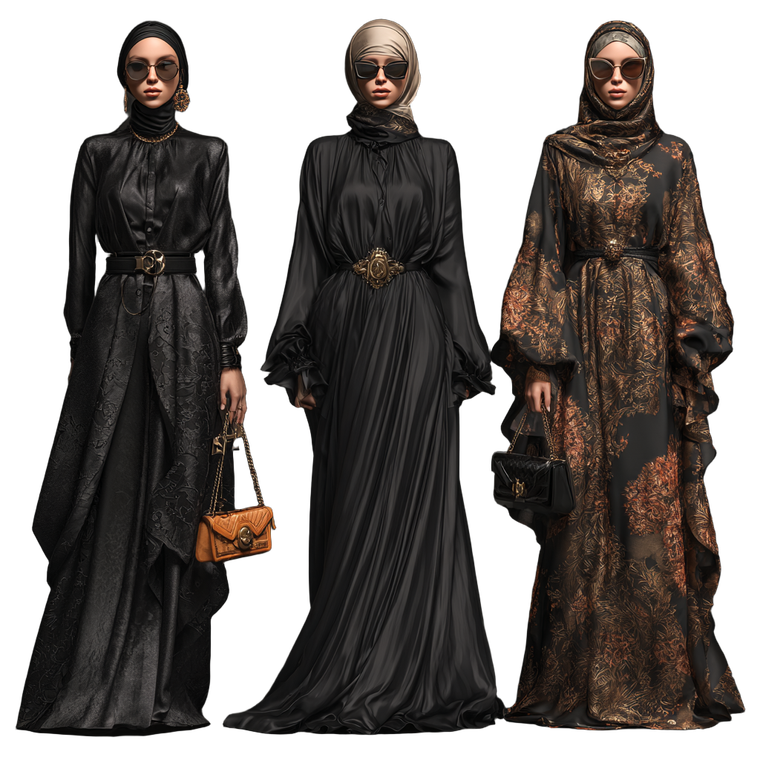 Evening Gowns Abayas Vinyl Car Decal Sticker – Waterproof & UV-Resistant 3.4133333333333336"