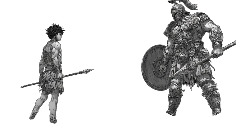 David Vs Goliath V18 Vinyl Car Decal Sticker – Waterproof & UV-Resistant 5.4