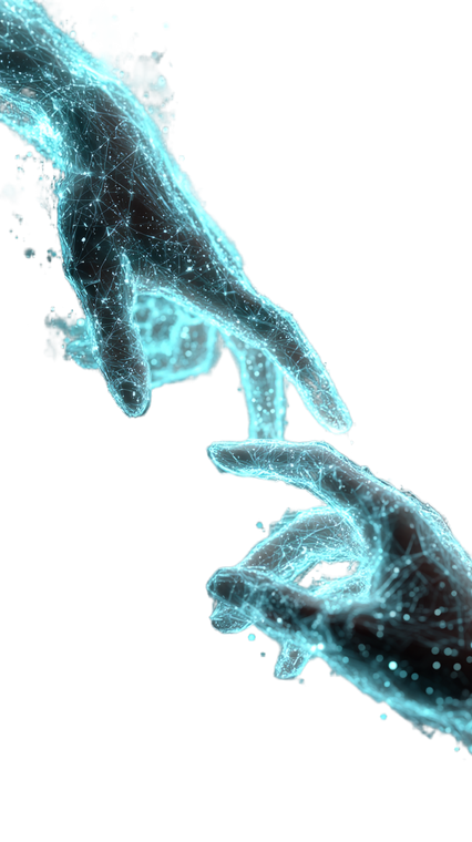 Glowing Digital Hands V2 Vinyl Car Decal Sticker – Waterproof & UV-Resistant 9.706666666666667"