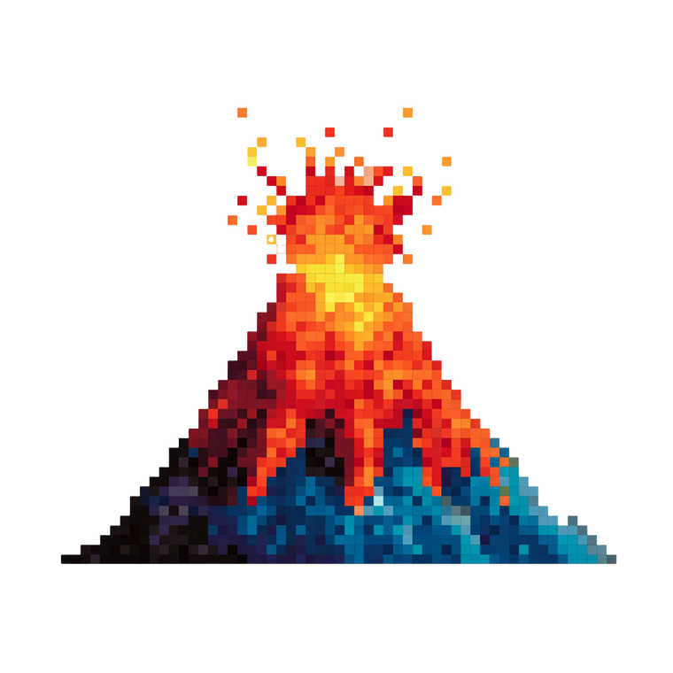 Volcano Icon V2 Vinyl Car Decal Sticker – Waterproof & UV-Resistant 6.826666666666667"