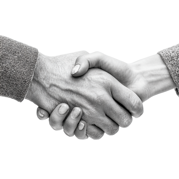 Hands Shaking V2 Vinyl Car Decal Sticker – Waterproof & UV-Resistant 3.4133333333333336"