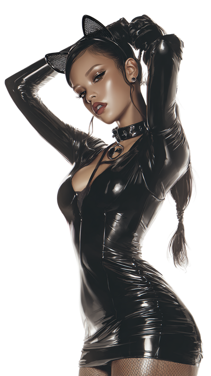 Rihanna In Latex V2 Vinyl Car Decal Sticker – Waterproof & UV-Resistant 4.8533333333333335"