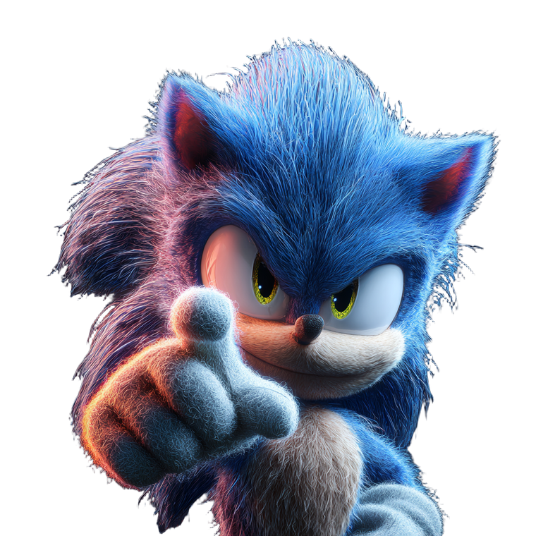 3D Sonic Character Vinyl Car Decal Sticker – Waterproof & UV-Resistant 3.4133333333333336"