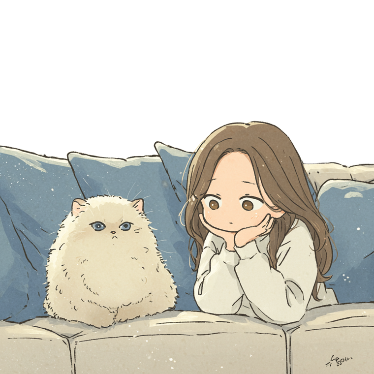 Fluffy Cat Scene Vinyl Car Decal Sticker – Waterproof & UV-Resistant 6.826666666666667"