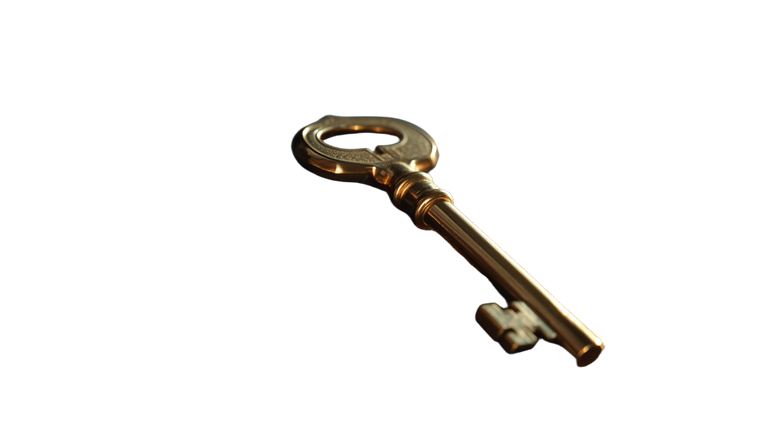Luxury Brass Key Vinyl Car Decal Sticker – Waterproof & UV-Resistant 5.4