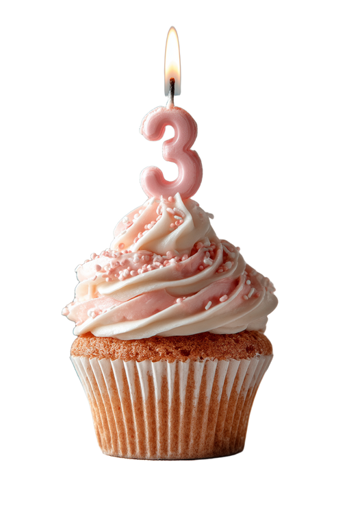 Birthday Cupcake V3 Vinyl Car Decal Sticker – Waterproof & UV-Resistant 8.96"