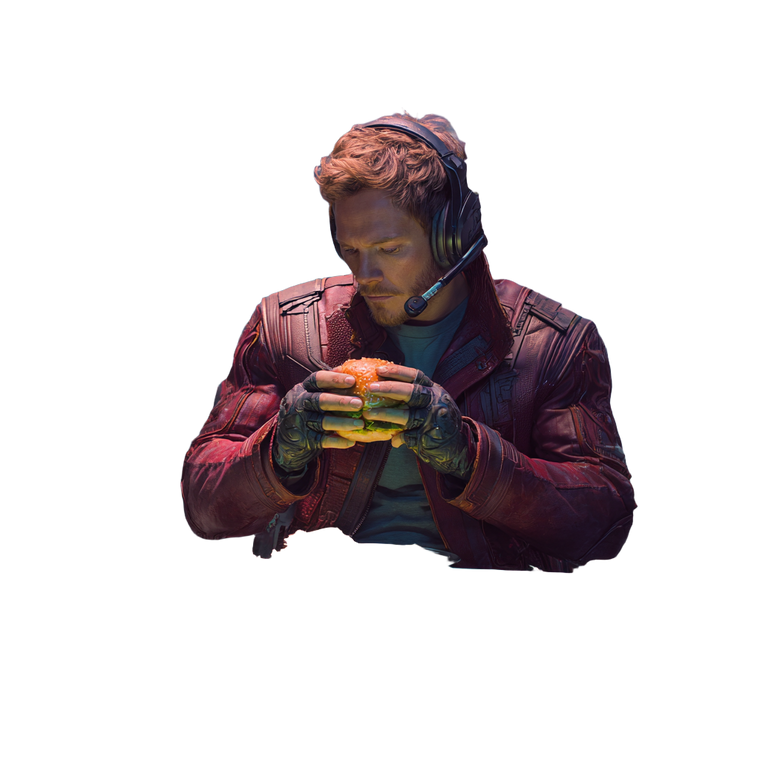 Star-Lord Eating Burger Vinyl Car Decal Sticker – Waterproof & UV-Resistant 6.826666666666667"