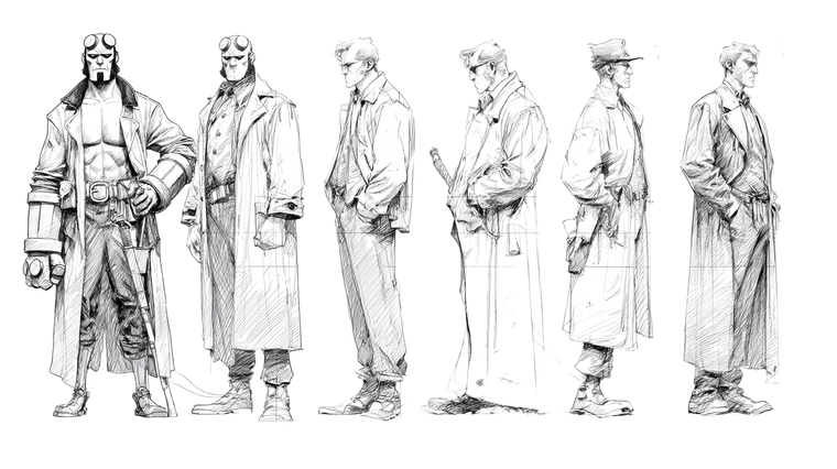 Mignola Style Characters Vinyl Car Decal Sticker – Waterproof & UV-Resistant 2.72"