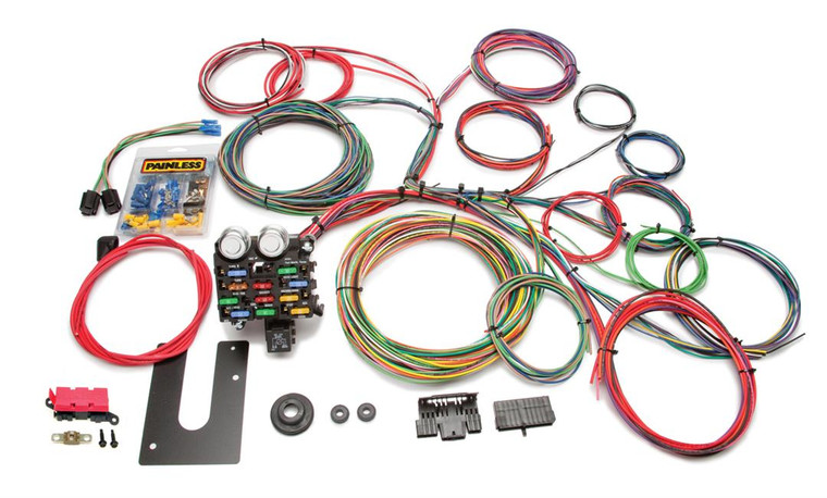 Customizable 21 Circuit Chassis Wiring Harness | Universal Fit | GM Color Codes | Long Lasting Service