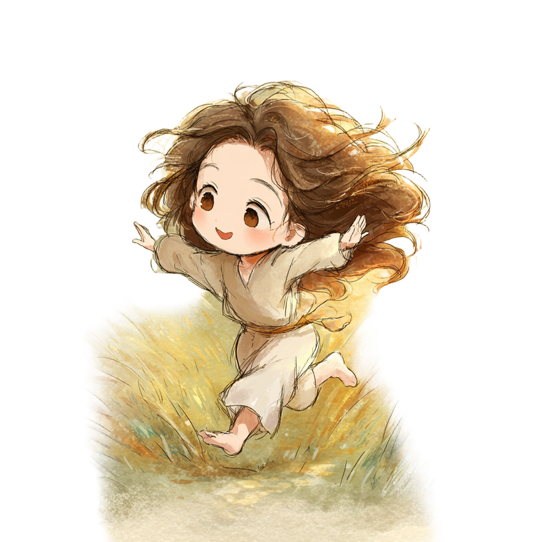 Chibi Nature Girl Vinyl Car Decal Sticker – Waterproof & UV-Resistant 6.826666666666667"