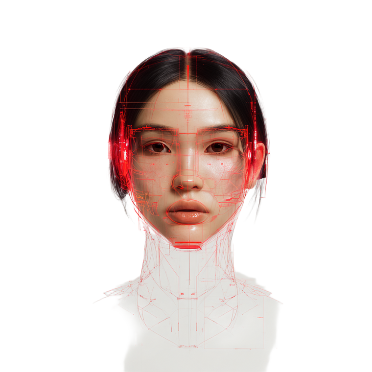 Futuristic Digital Avatar V3 Vinyl Car Decal Sticker – Waterproof & UV-Resistant 6.826666666666667"