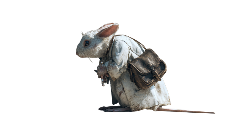 Harengon Scientist Vinyl Car Decal Sticker – Waterproof & UV-Resistant 2.72"