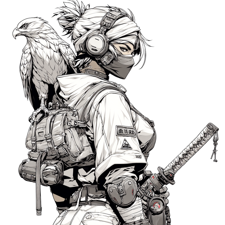 Cyberpunk Ninja Samurai V2 Vinyl Car Decal Sticker – Waterproof & UV-Resistant 6.826666666666667"