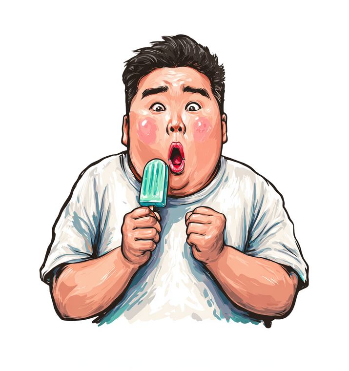 Chubby Asian Man V2 Vinyl Car Decal Sticker – Waterproof & UV-Resistant 3.6266666666666665"