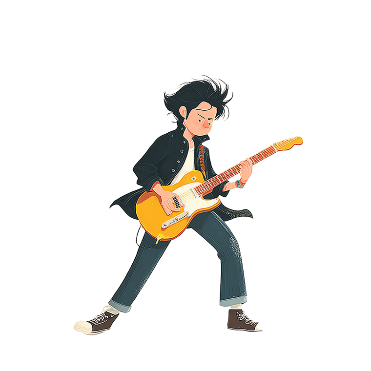 Rock Guitarist V2 Vinyl Car Decal Sticker – Waterproof & UV-Resistant 6.826666666666667"