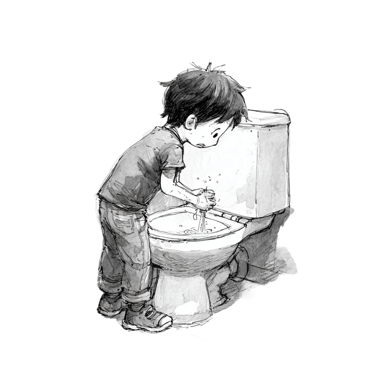 Child Washing Hands Vinyl Car Decal Sticker – Waterproof & UV-Resistant 6.826666666666667"