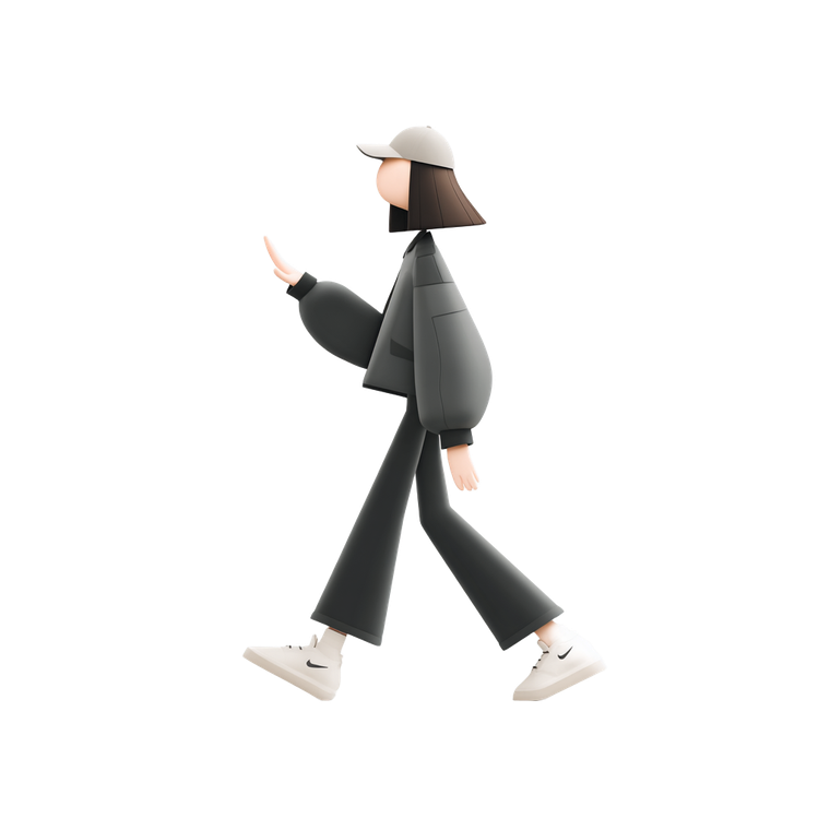 Trendy Walking Woman V2 Vinyl Car Decal Sticker – Waterproof & UV-Resistant 6.826666666666667"